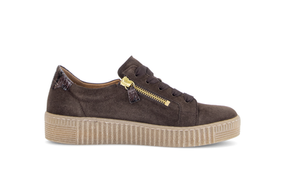 Gabor 6010.02.005 Mocca Brown & Gold Trainers
