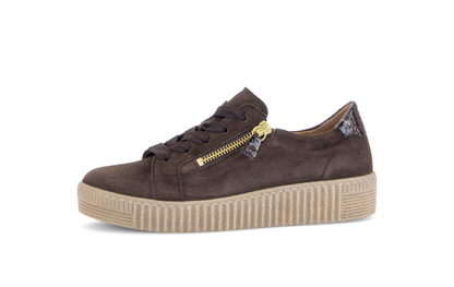 Gabor 6010.02.005 Mocca Brown & Gold Trainers