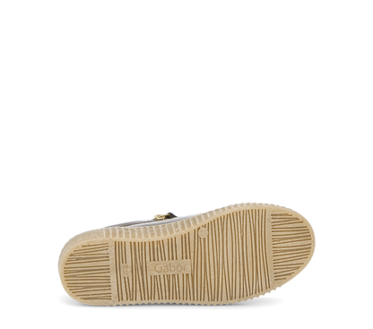 Gabor 6010.03.003 Mocca Brown Patent & Gold Trainers