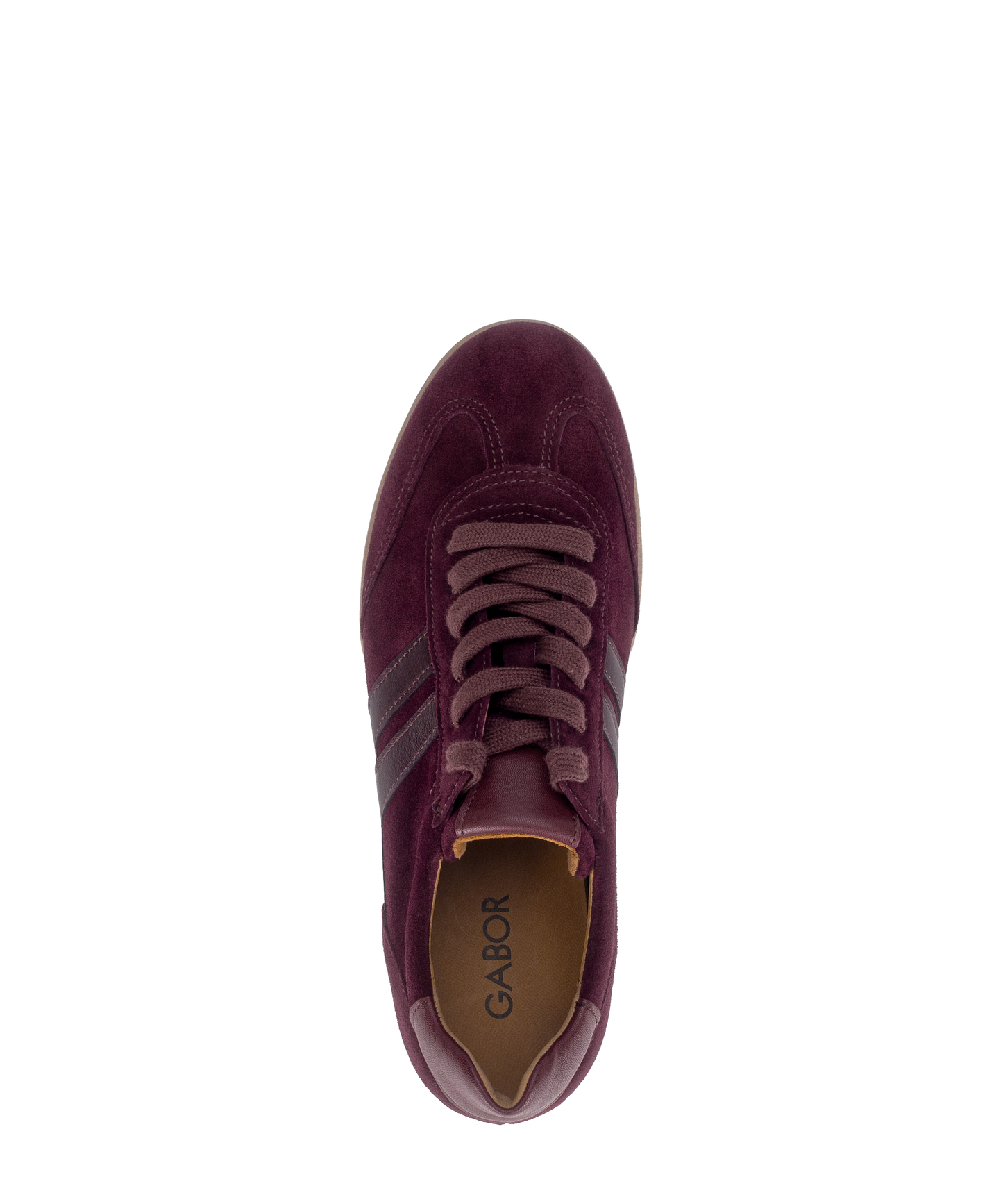 Gabor 6011.01.002 Mulberry Suede Mix Trainers