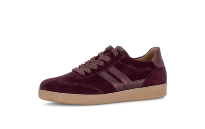 Gabor 6011.01.002 Mulberry Suede Mix Trainers