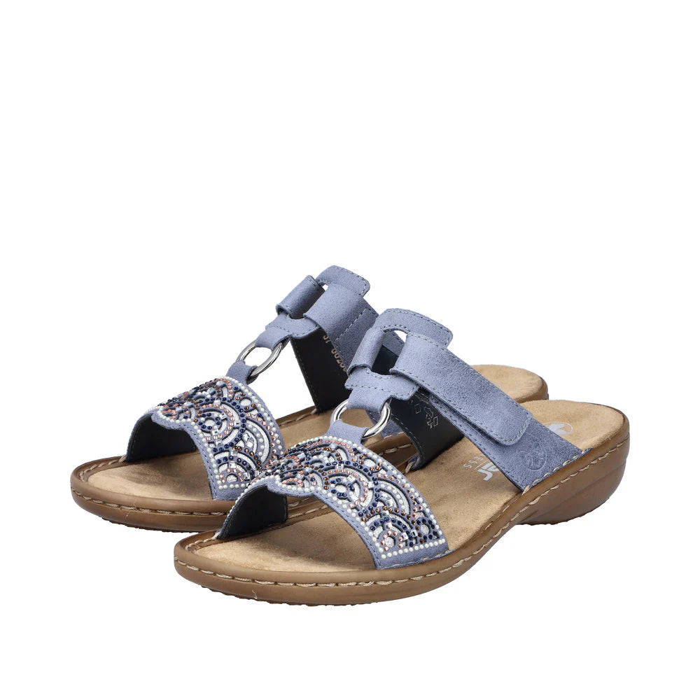 Rieker 608K2-12 Blue Sandals