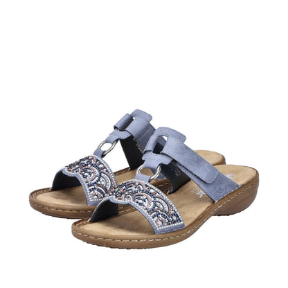 Rieker 608K2-12 Blue Sandals