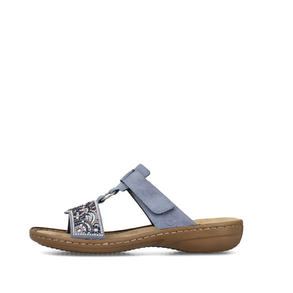 Rieker 608K2-12 Blue Sandals