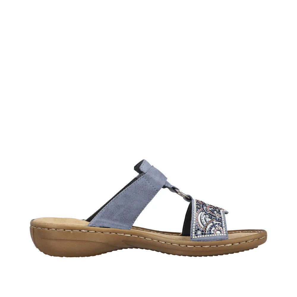 Rieker 608K2-12 Blue Sandals