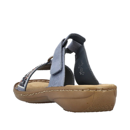 Rieker 608K2-12 Blue Sandals