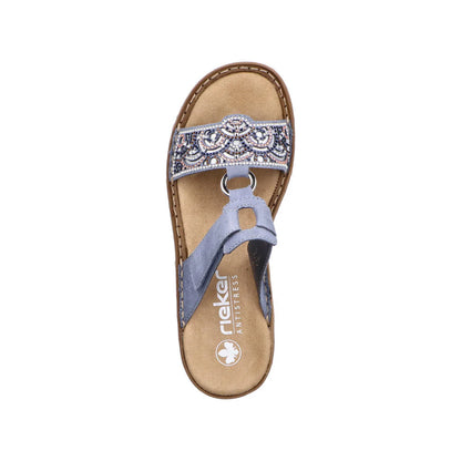Rieker 608K2-12 Blue Sandals