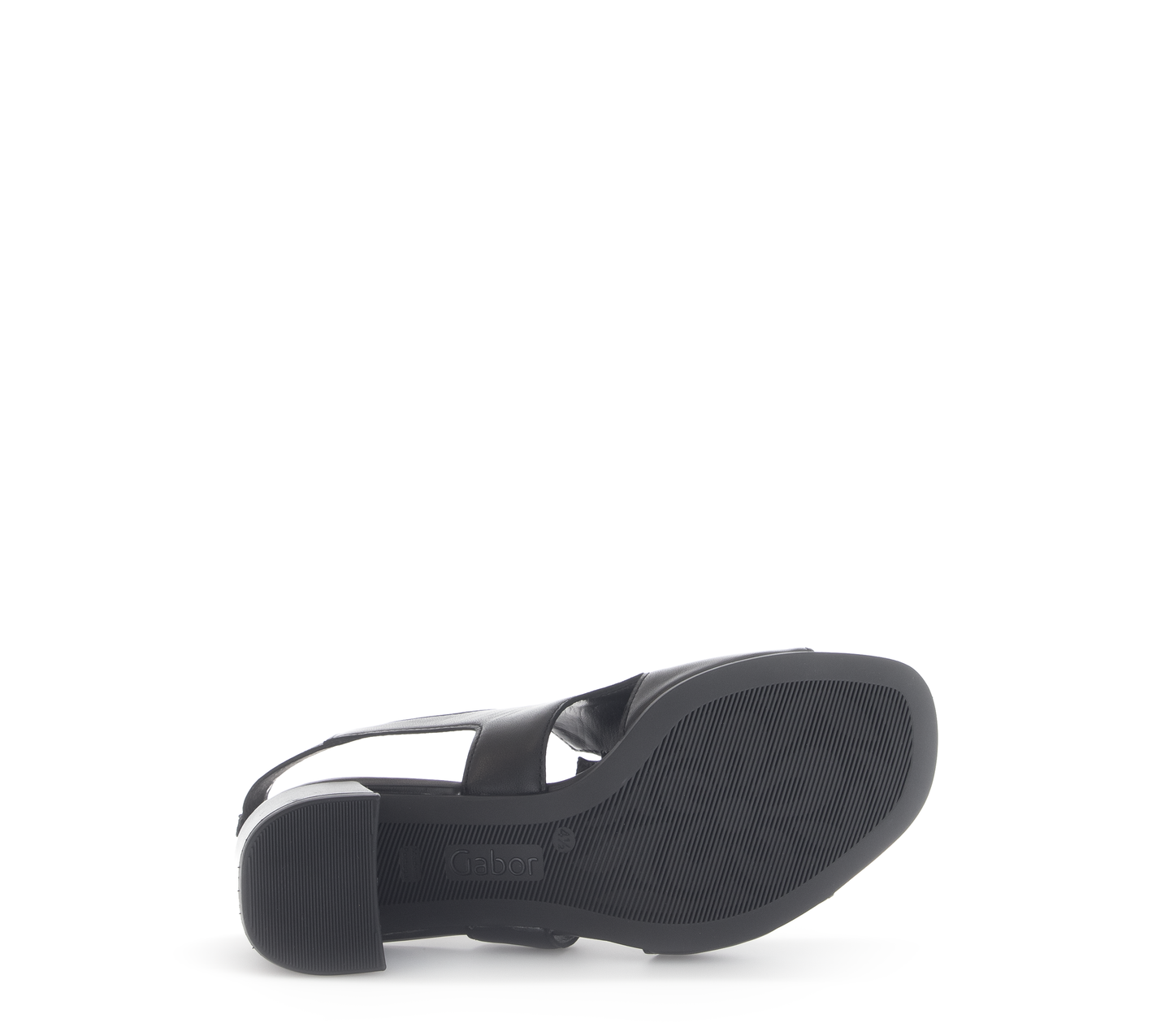 Gabor 61.712.27 Black Block Heel Sandals with Slingback Strap