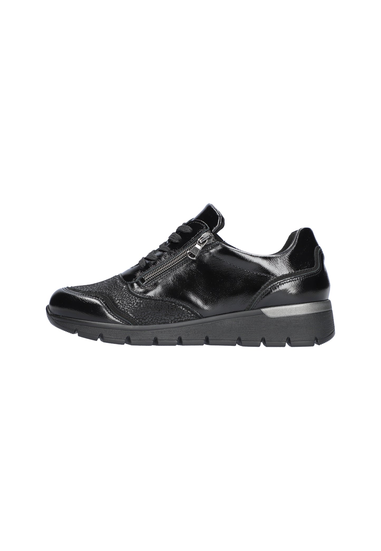 Waldlaufer 626K05 301 001 K-Ramona Black Trainers with Zip