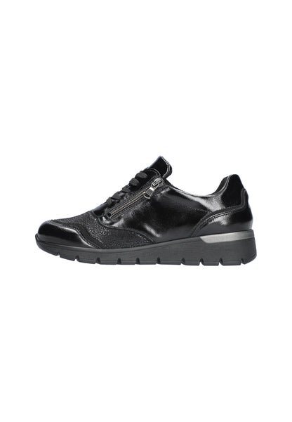 Waldlaufer 626K05 301 001 K-Ramona Black Trainers with Zip