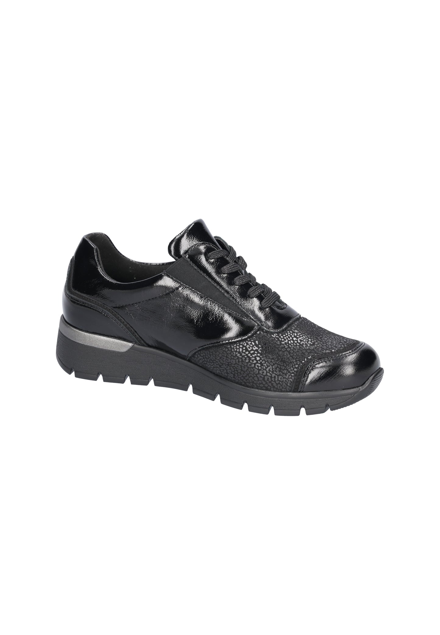 Waldlaufer 626K05 301 001 K-Ramona Black Trainers with Zip