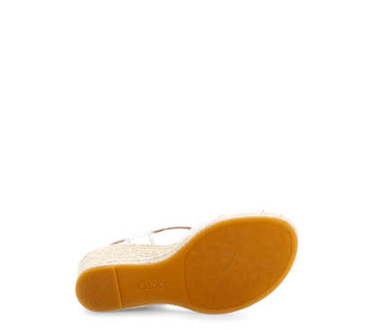 Gabor Comfort 62.712.82 G Fit Gold Wedge Sandals with Slingback Strap