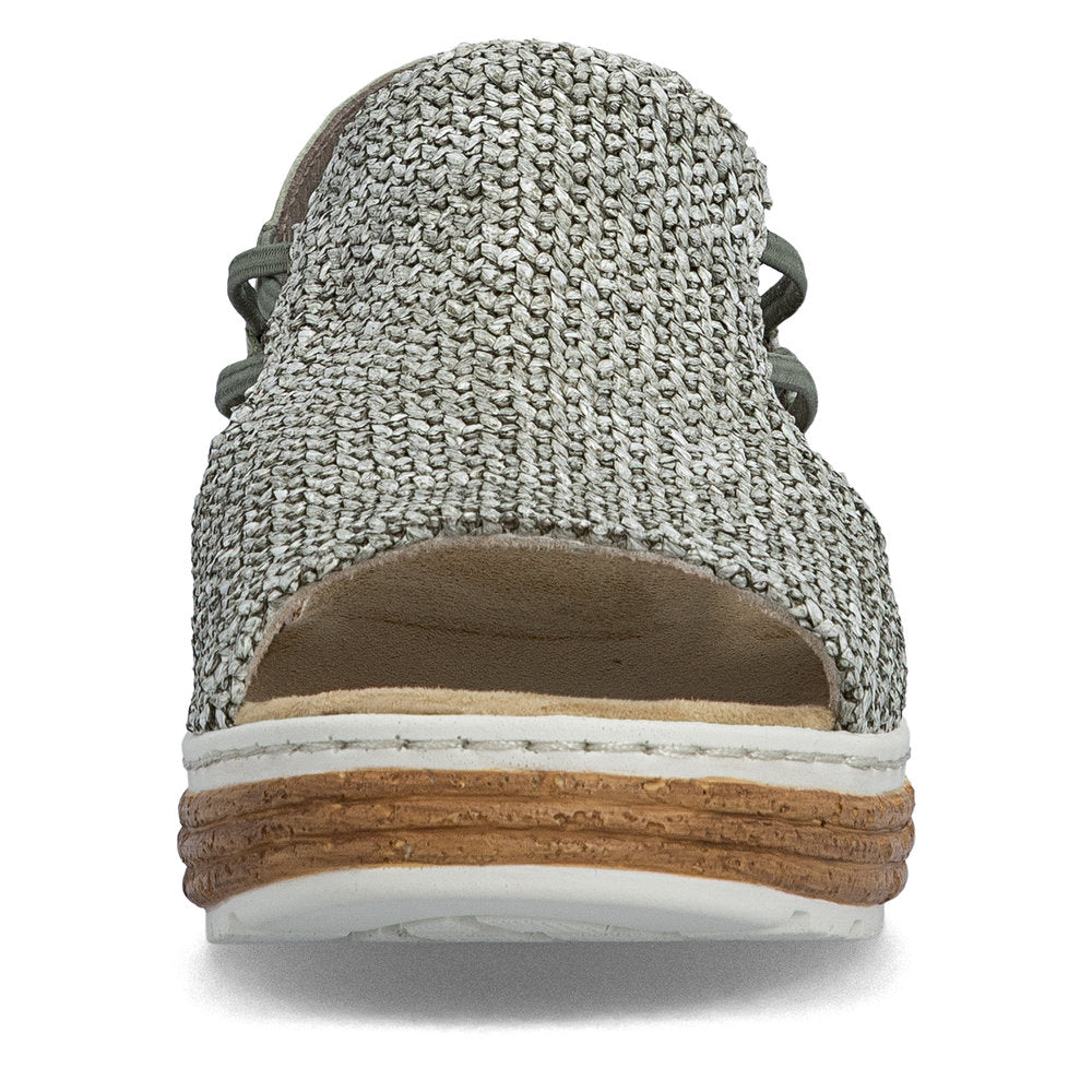 Rieker 62741-52 Schilf Green H Fit Slingback Sandals