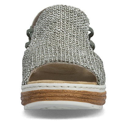 Rieker 62741-52 Schilf Green H Fit Slingback Sandals
