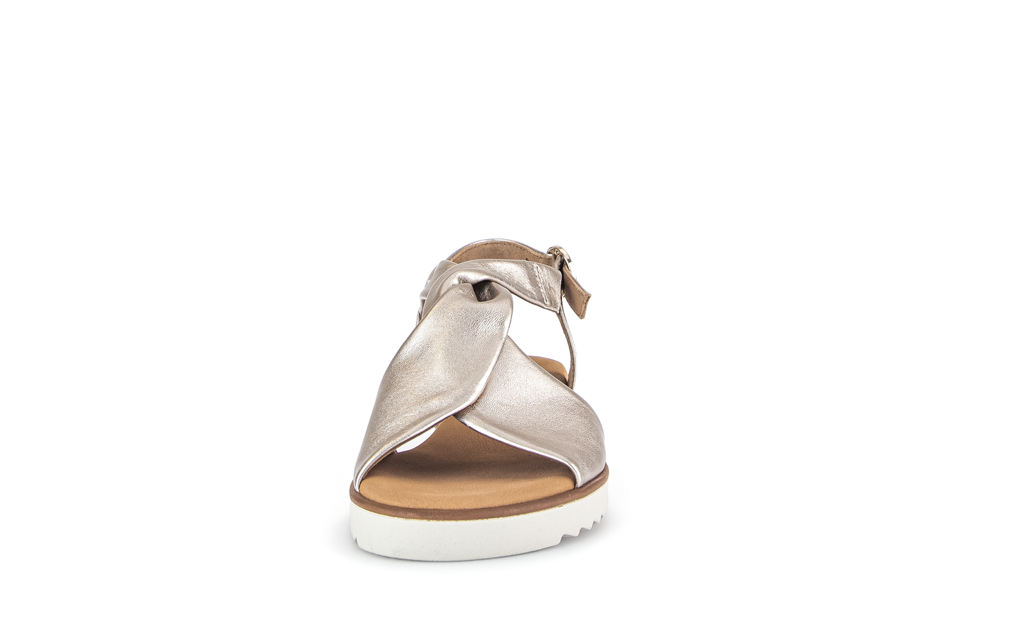 Gabor Comfort 62.751.82 G Fit Gold & Cork Sandals with Slingback Strap