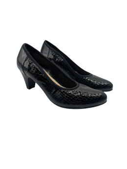 Bioeco by Arka 6299 2035+0083 Black Croc Patent Heels