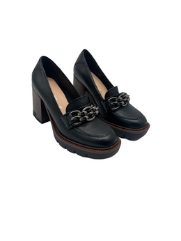 Bioeco by Arka 6305 2454 Black Leather Block Heels