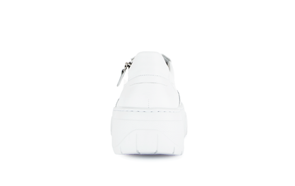 Gabor 63.220.21 White Sneakers with Side Zip & Chunky Sole