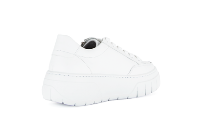 Gabor 63.220.21 White Sneakers with Side Zip & Chunky Sole