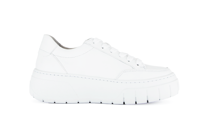 Gabor 63.220.21 White Sneakers with Side Zip & Chunky Sole