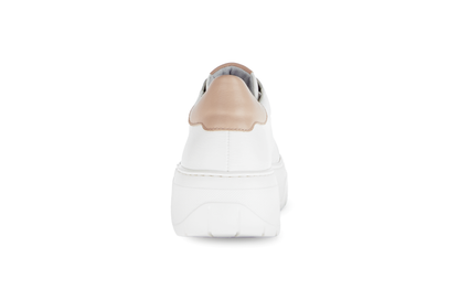 Gabor 63.222.20 Latte Cream Lace Trainers with Tan Heel