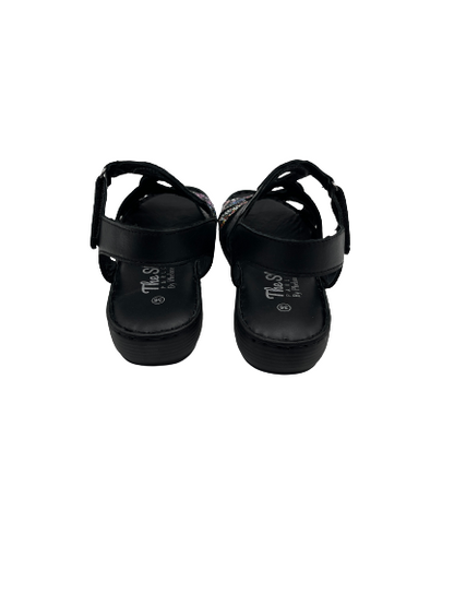 The Shoe Parlour by Phelans Shoes 633-16 Black Multi Velcro Sandals