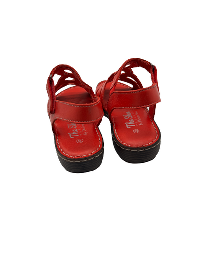 The Shoe Parlour by Phelans Shoes 633-16 Red Velcro Sandals