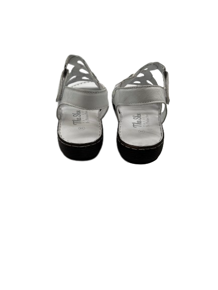 The Shoe Parlour by Phelans Shoes 633-16 White Multi Velcro Sandals