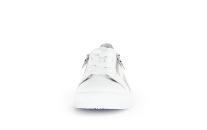 Gabor 63.330.21 White, Gold & Silver Trainers with Twin Zip