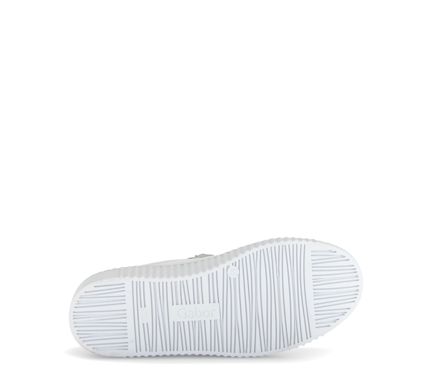 Gabor 63.339.21 White & Silver Trainers with Twin Zip & Turtle & Dragonfly Detailing