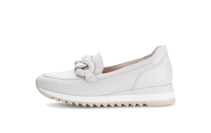 Gabor 63.471.22 Cream Slip On Moccasins