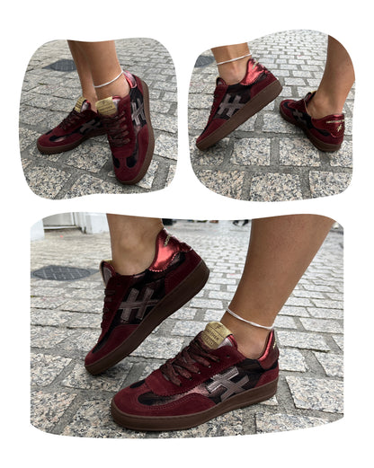 Another Trend A0328357 Baby Silk+Vintage Metal Red Trainers