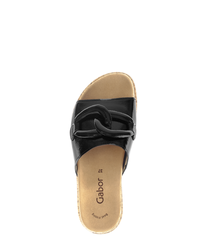 Gabor 63.761.97 Black Slip On Sandals