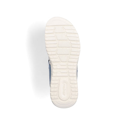 Rieker 64066-14 Navy/Royal Blue & Cream Velcro Sandals with Slingback Strap