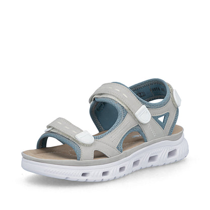 Rieker 64074-40 Vapor Sky Blue F Fit Velcro Sandals