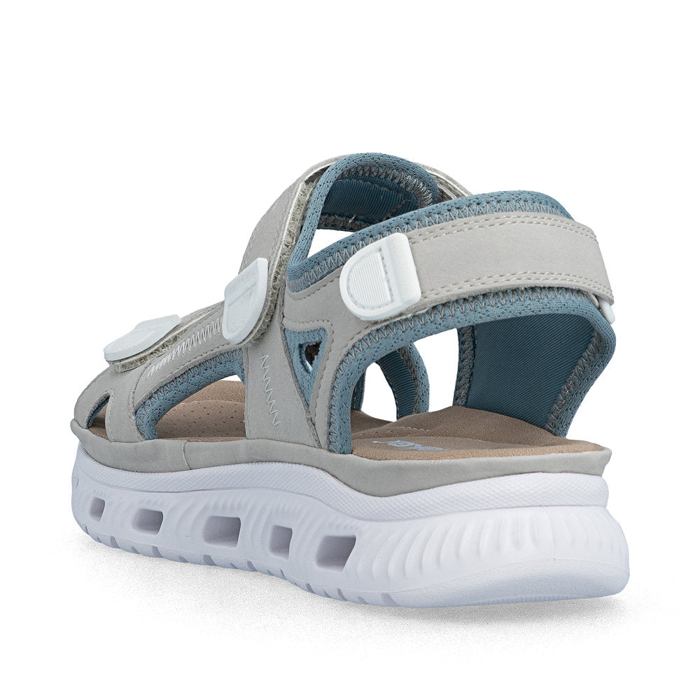 Rieker 64074-40 Vapor Sky Blue F Fit Velcro Sandals