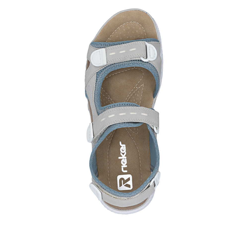 Rieker 64074-40 Vapor Sky Blue F Fit Velcro Sandals