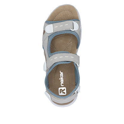 Rieker 64074-40 Vapor Sky Blue F Fit Velcro Sandals