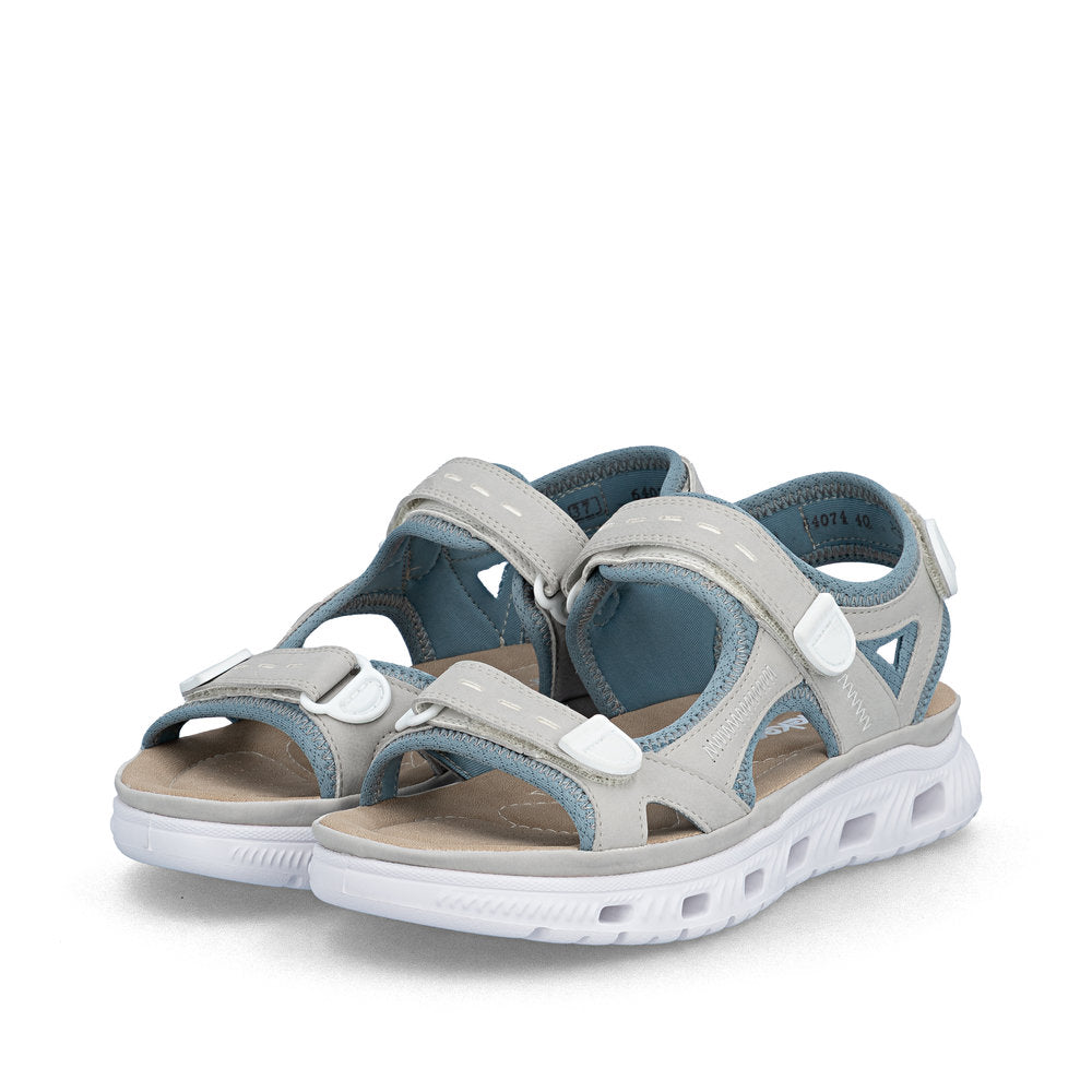 Rieker 64074-40 Vapor Sky Blue F Fit Velcro Sandals