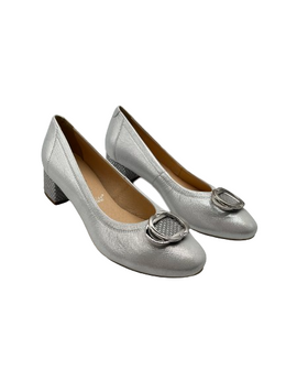 Bioeco by Arka 6415 2103+1732 Silver Leather Speckled Heels