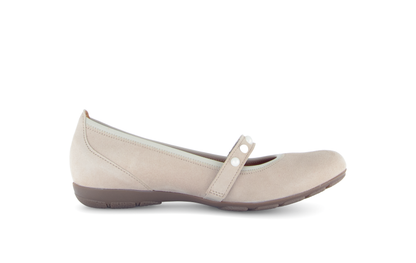 Gabor 64.161.12 Beige Ballerinas with Strap