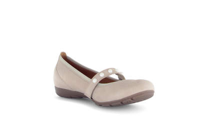 Gabor 64.161.12 Beige Ballerinas with Strap