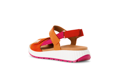 Gabor 64.582.33 Orange Combi Sandals with Slingback Strap