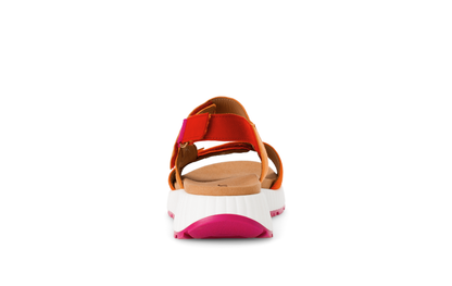 Gabor 64.582.33 Orange Combi Sandals with Slingback Strap