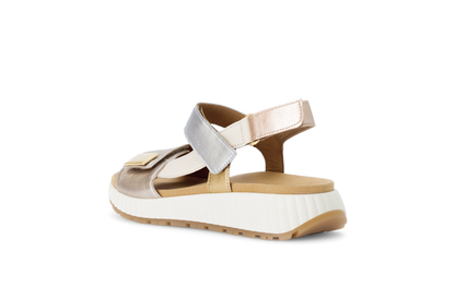 Gabor 64.582.62 Gold Combi Sandals with Slingback Strap