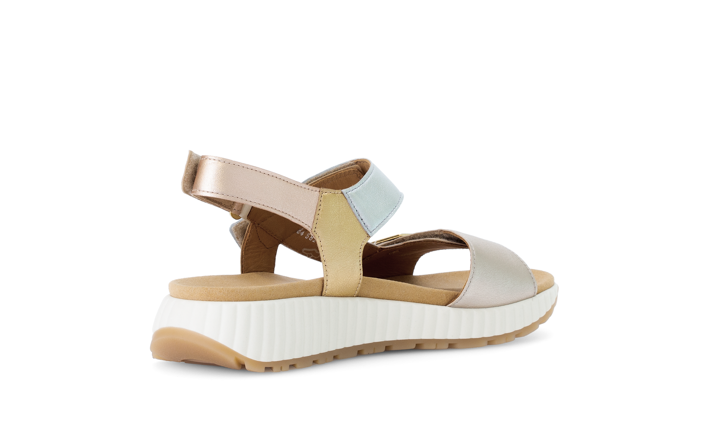 Gabor 64.582.62 Gold Combi Sandals with Slingback Strap