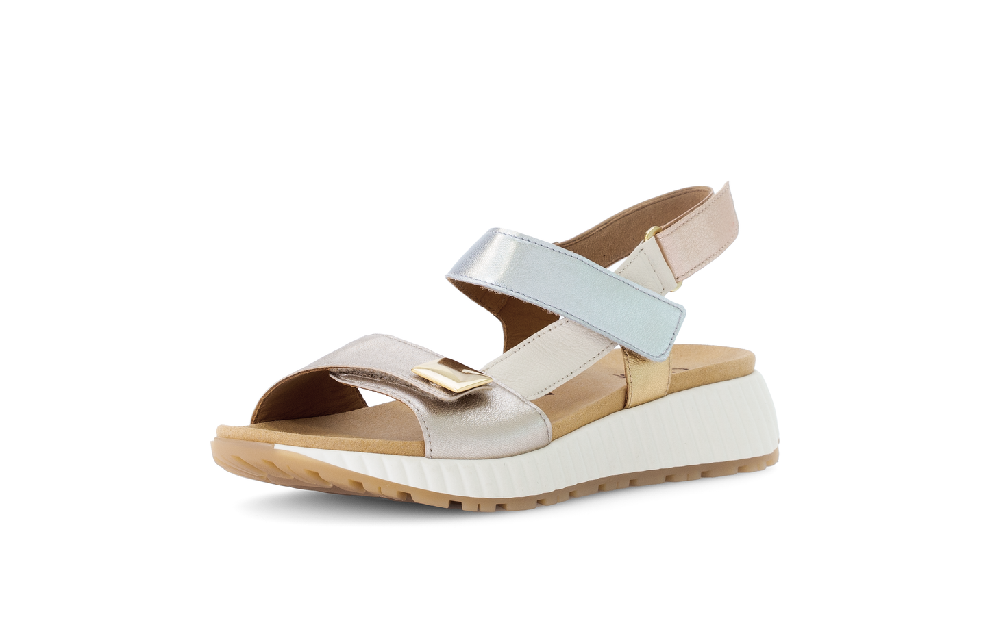 Gabor 64.582.62 Gold Combi Sandals with Slingback Strap