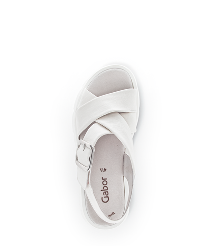 Gabor 64.752.20 Latte Cream Sandals with Slingback Strap