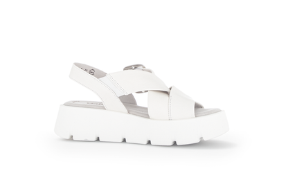 Gabor 64.752.20 Latte Cream Sandals with Slingback Strap