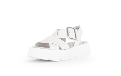 Gabor 64.752.20 Latte Cream Sandals with Slingback Strap